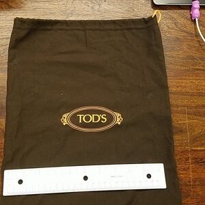 Tod's Brown Shoe Bag 12" x 15" Drawstring
